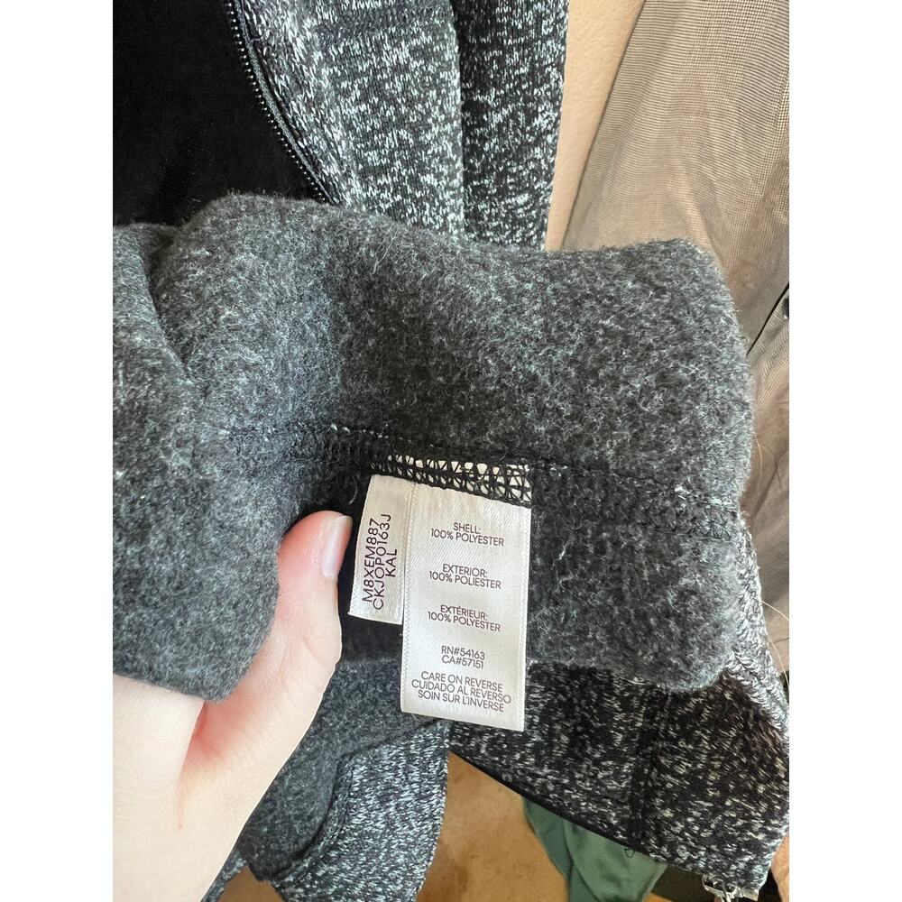 Calvin Klein Gray and Black Heather Zipup Jacket Size Large - Picture 6 of 6